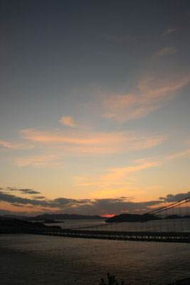 瀬戸大橋展望台からの夕景